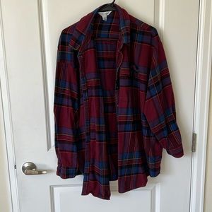 Oversized Flannel Boyfriend Shirt